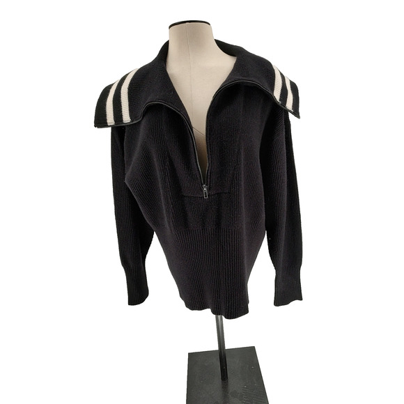 Love Sick Torrid Woman Black Shaker Ribbed Knit Sweater 1/2 Zip Size 3 US 22/24 - Picture 7 of 11